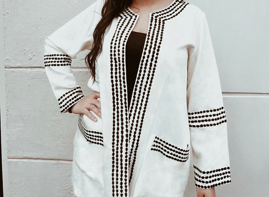 White Batha Cardigan